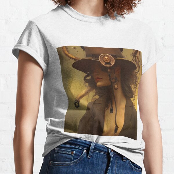 alitealbum surrealism Salvador Dali matte background melting oil on canvas steampunk engine sinister Classic T-Shirt