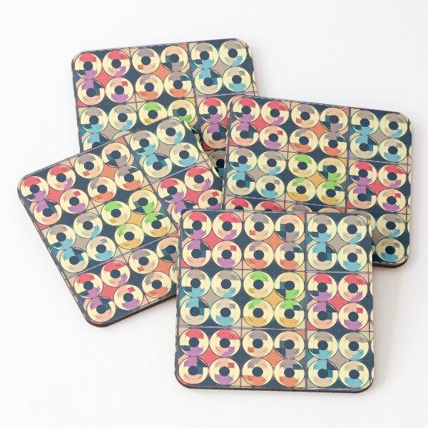 Item preview, Circles and squares pattern in 4 color pallet designed and sold by Arktos-Design.