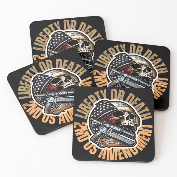 Item preview, Patriotic Rifle & Skull Tee - Liberty or Death - 2nd US Amendment designed and sold by RickS-Ts-N-Such.