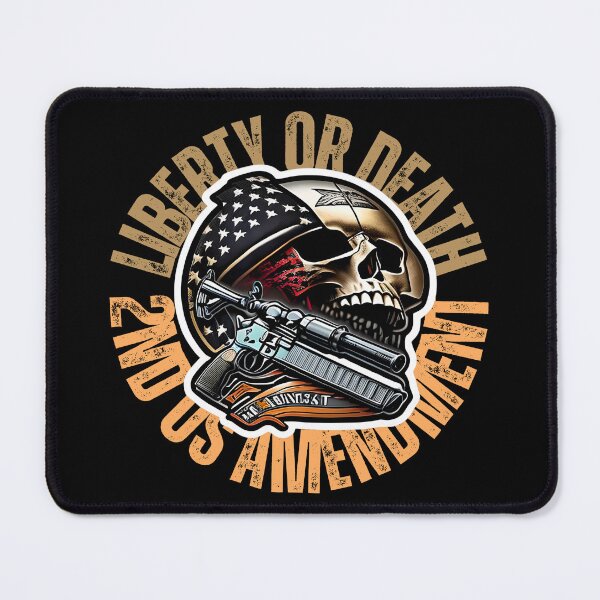 Item preview, Patriotic Rifle & Skull Tee - Liberty or Death - 2nd US Amendment designed and sold by RickS-Ts-N-Such.