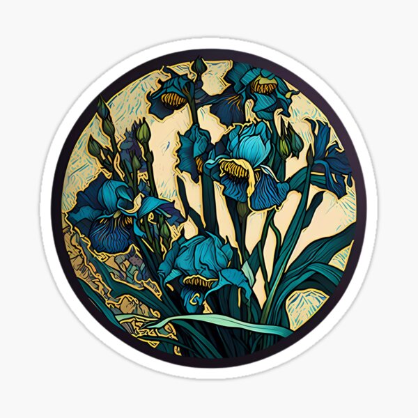 Item preview, Blue Iris, Inspired by Van Gogh designed and sold by Larkin Bredberg.
