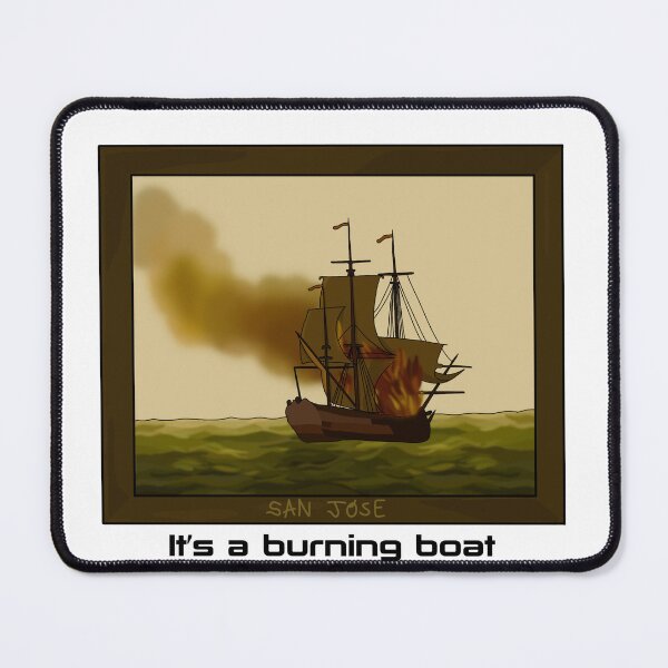 Item preview, It's A Burning Boat designed and sold by beckahbrooks.
