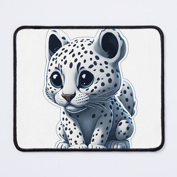 Item preview, cute white leopard designed and sold by novmasao.