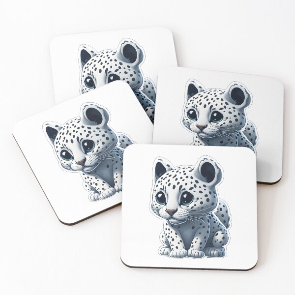 Item preview, cute white leopard designed and sold by novmasao.