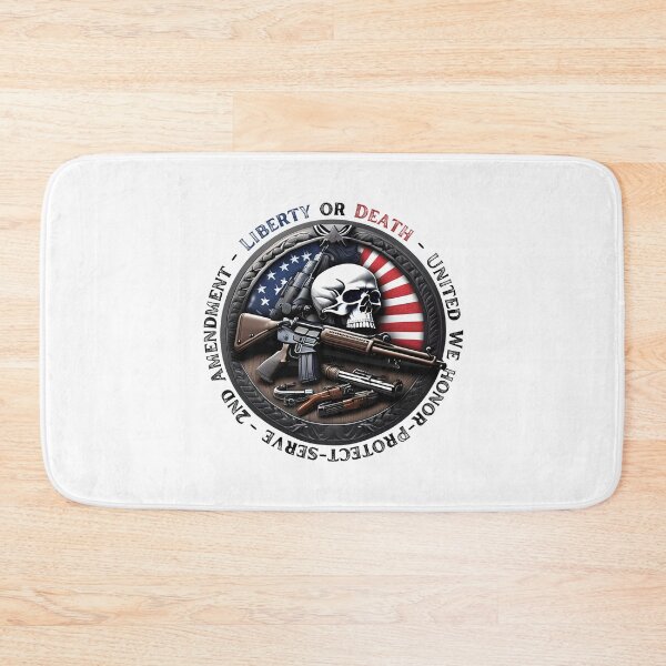 Item preview, Patriotic Rifle & Skull Tee - Liberty or Death - United We Honor, Protect, Serve - 2nd Amendment designed and sold by RickS-Ts-N-Such.