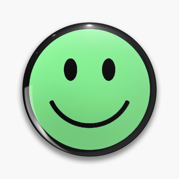 Smiley Face Blue" Pin for Sale by 7ldo Redbubble