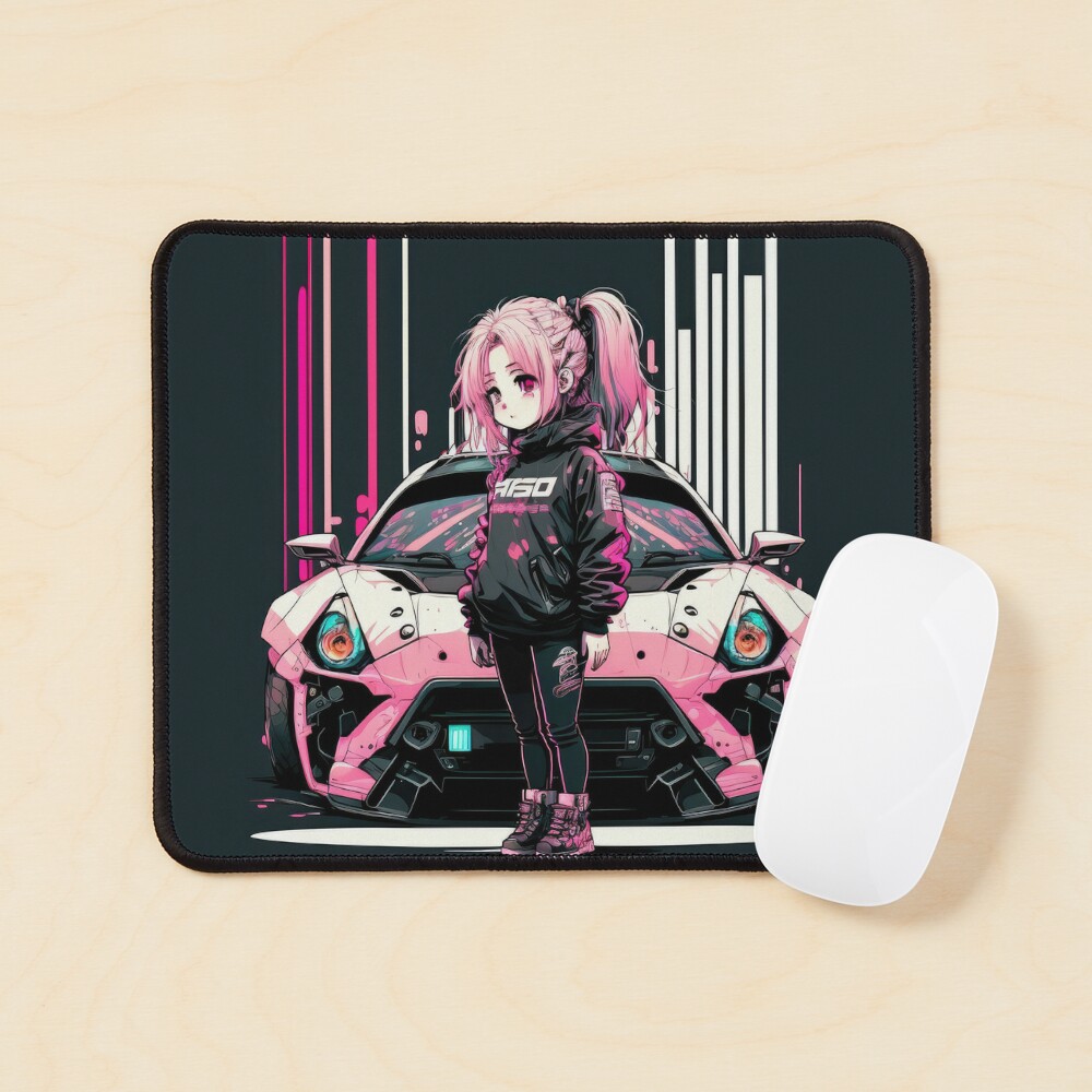 Sci Fi Anime Cyberpunk Anime Racing Queen Pink Car Art Board Print for  Sale by ultra-cool