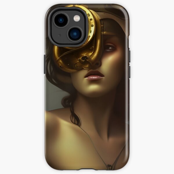 Precious Metals surrealism Salvador Dali matte background melting oil on canvas steampunk engine sinister iPhone Tough Case