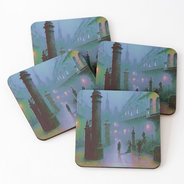 Item preview, A rainy day on a City of Street of Yore TinType Colorized designed and sold by PiaMedeaDigital.