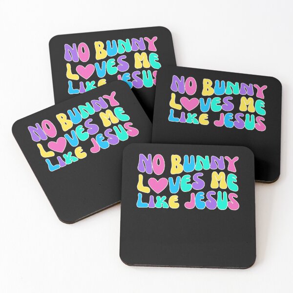 Item preview, No Bunny Loves Me Like Jesus Funny Religious Easter for Christians and Catholics Retro Wavy Vintage designed and sold by MacAndMoose.