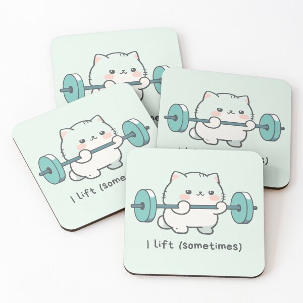 Item preview, Cat Weightlifter Barbell Cat designed and sold by cetakulang.