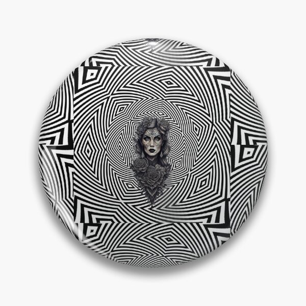 Artikelvorschau, Illusionäres Schwarz-Weiß-Tätowierungsdesign einer Frau entworfen und verkauft von TatooIllusion.