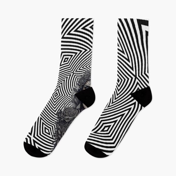 Item preview,  Black and White Illusionary Tattoo Design of a Woman  designed and sold by TatooIllusion.