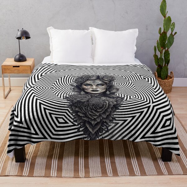 Item preview,  Black and White Illusionary Tattoo Design of a Woman  designed and sold by TatooIllusion.