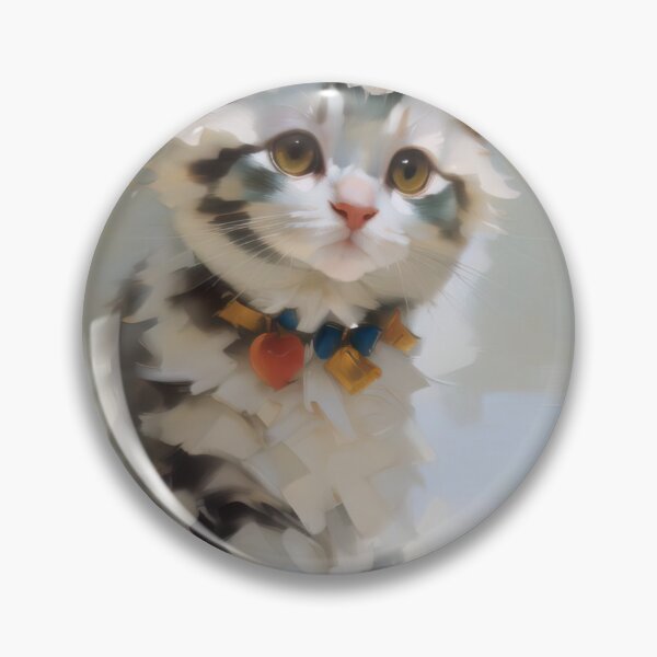 Item preview, Feline Grace: A elegant kitty oil painting designed and sold by KH-GardenEden.