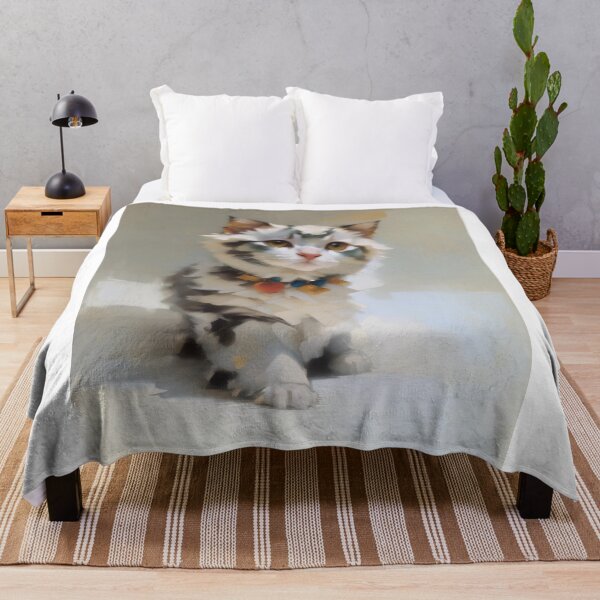 Item preview, Feline Grace: A elegant kitty oil painting designed and sold by KH-GardenEden.