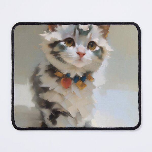 Item preview, Feline Grace: A elegant kitty oil painting designed and sold by KH-GardenEden.