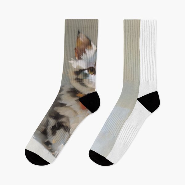 Item preview, Feline Grace: A elegant kitty oil painting designed and sold by KH-GardenEden.