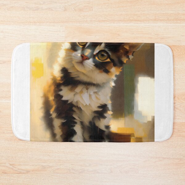 Item preview, Feline Relaxation: A peaceful kitty oil painting designed and sold by KH-GardenEden.