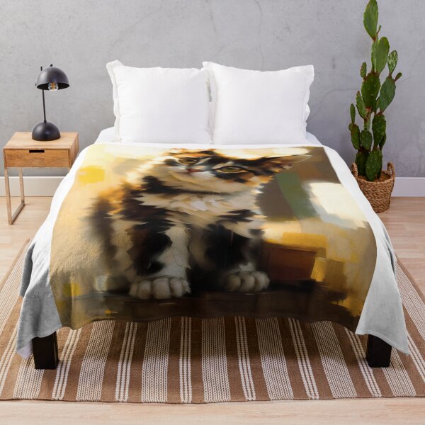 Item preview, Feline Relaxation: A peaceful kitty oil painting designed and sold by KH-GardenEden.