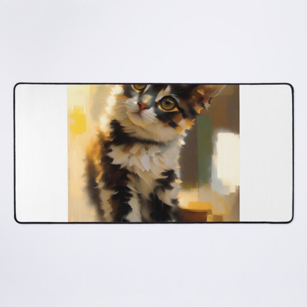 Item preview, Feline Relaxation: A peaceful kitty oil painting designed and sold by KH-GardenEden.