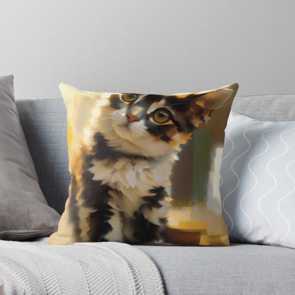Item preview, Feline Relaxation: A peaceful kitty oil painting designed and sold by KH-GardenEden.