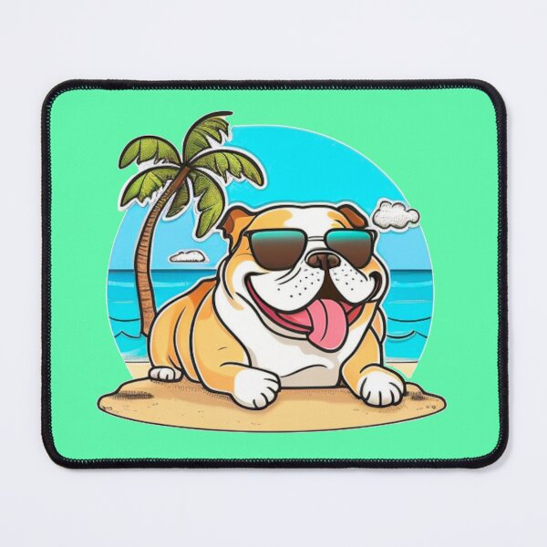 Item preview, English Bulldog in the Beach designed and sold by brindled.