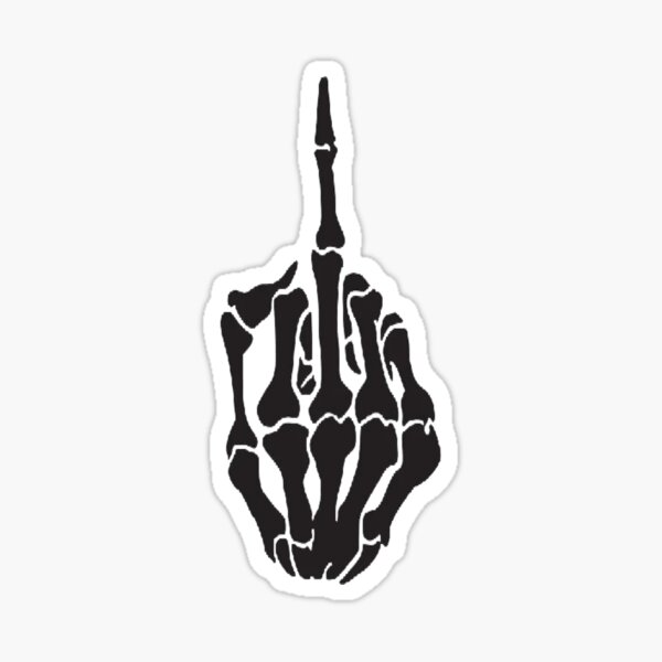 stick figure middle finger Sticker for Sale by nataliebrownnn