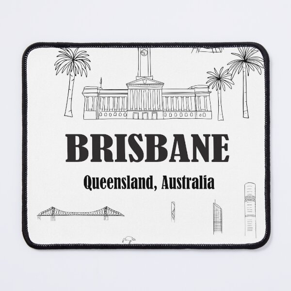 Item preview, Cartel de Brisbane, ilustraciones australianas, iconos de la ciudad de Brisbane designed and sold by sassykea.