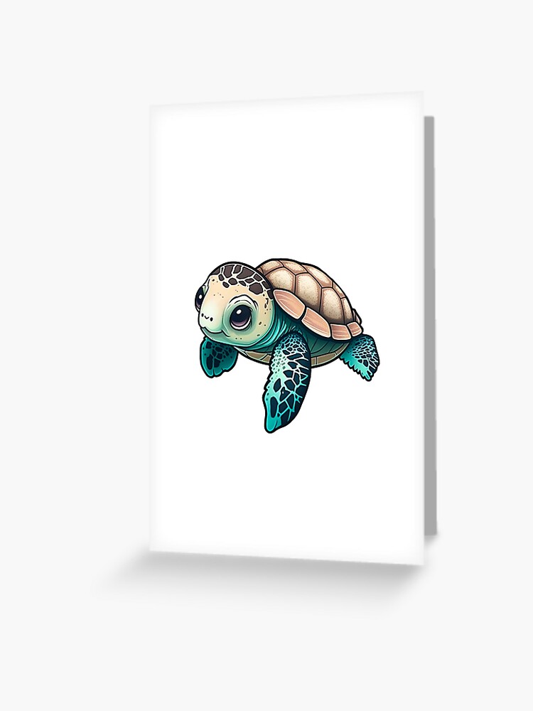 Baby Sea Turtle Greeting Card Baby Sea Turtle Greeting Card