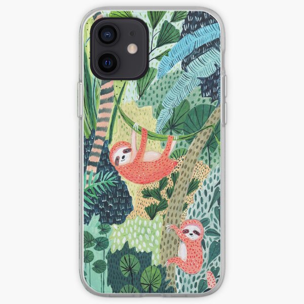 Jungle Sloth Family iPhone Soft Case