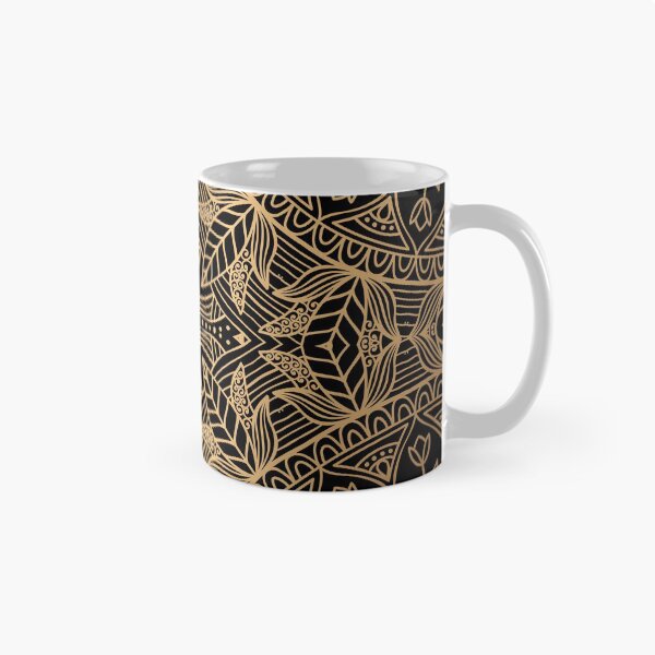Item preview, Gold on Black Indian Floral Pattern designed and sold by banginT.