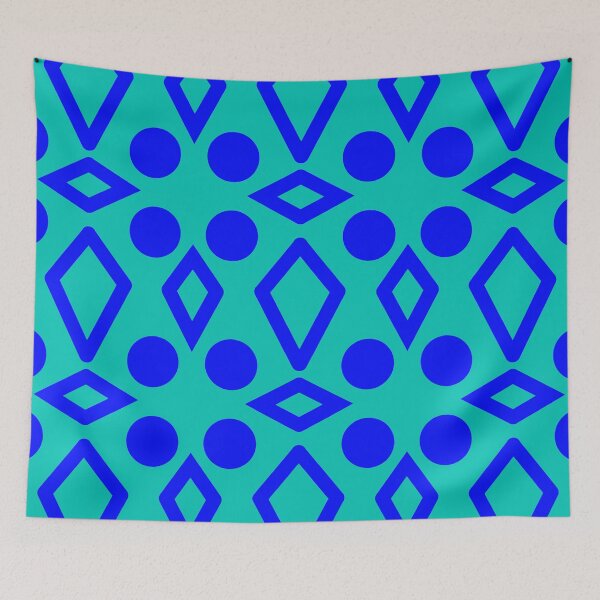 Artikelvorschau, Dark blue diamonds and circles  entworfen und verkauft von awsomepatterns.