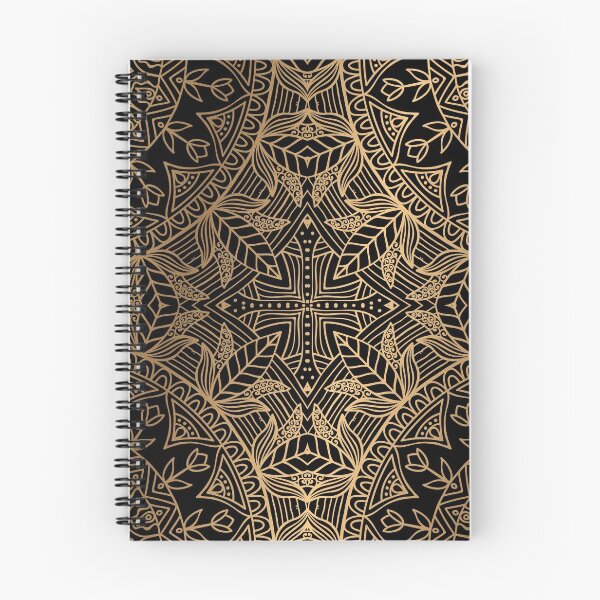 Item preview, Gold on Black Indian Floral Pattern designed and sold by banginT.