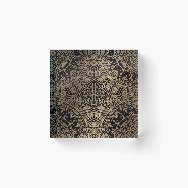 Item preview, Gold on Black Indian Floral Pattern designed and sold by banginT.