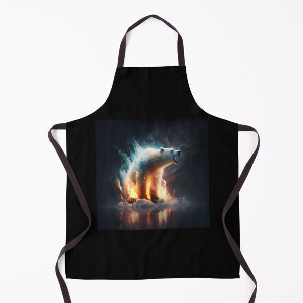 Item preview, White polar bear, burning bear. designed and sold by by-natiko.