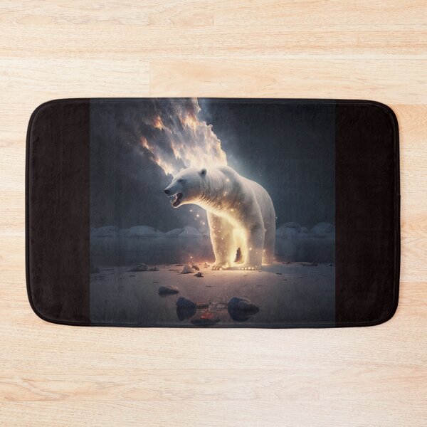 Item preview, White polar bear, burning bear. designed and sold by by-natiko.