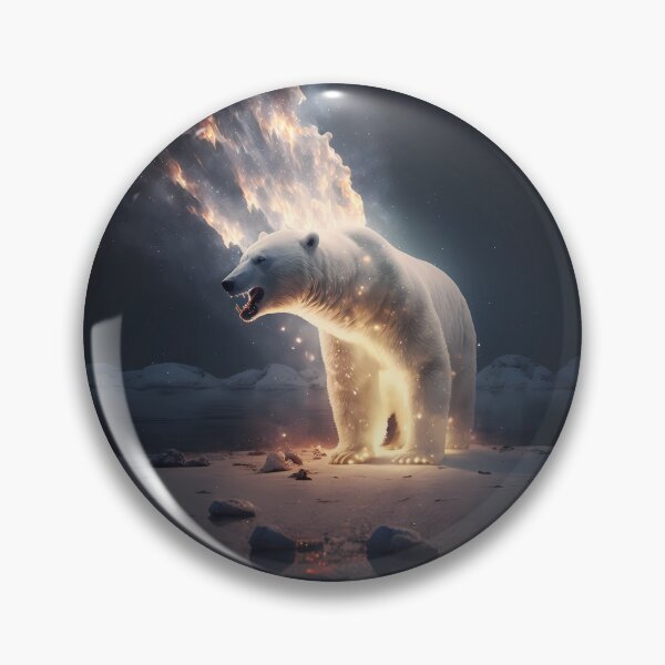 Item preview, White polar bear, burning bear. designed and sold by by-natiko.