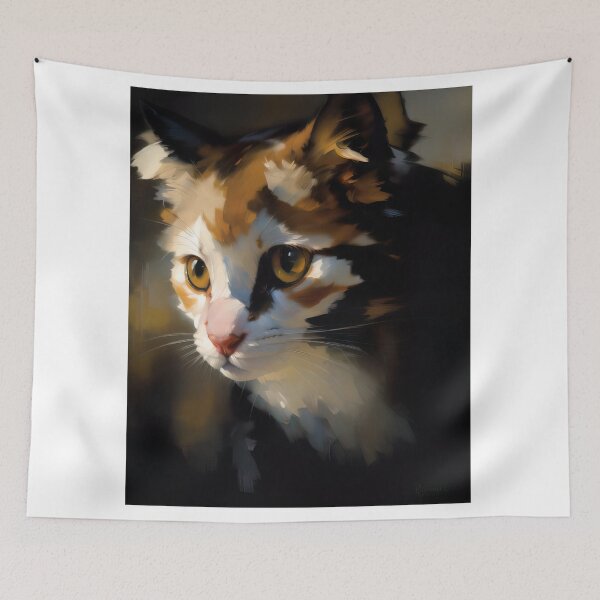 Item preview, Cattitude: A sassy kitty oil painting designed and sold by KH-GardenEden.