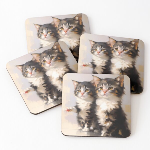 Item preview, Feline Precision: A detailed kitty oil painting designed and sold by KH-GardenEden.