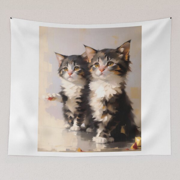 Item preview, Feline Precision: A detailed kitty oil painting designed and sold by KH-GardenEden.
