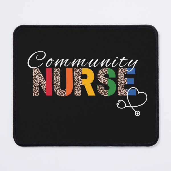 Item preview, Community Nurse Leopard Print Rainbow (white print for dark background) designed and sold by RhondaLily.