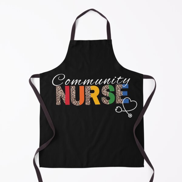 Item preview, Community Nurse Leopard Print Rainbow (white print for dark background) designed and sold by RhondaLily.