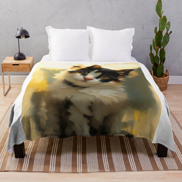 Item preview, Feline Relaxation: A peaceful kitty oil painting designed and sold by KH-GardenEden.