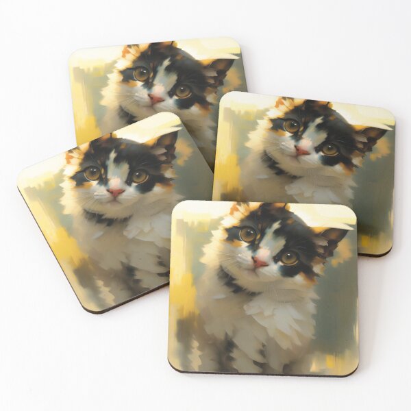 Item preview, Feline Relaxation: A peaceful kitty oil painting designed and sold by KH-GardenEden.