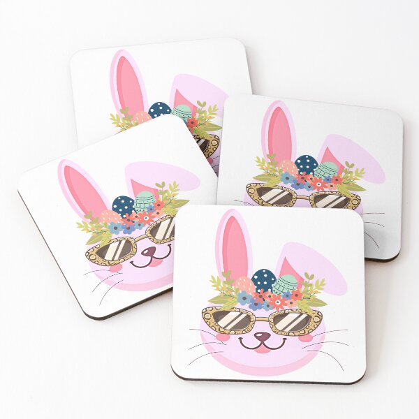 Item preview, Easter Cute Bunny Face Leopard Print Easter Basket Stuffer Girls designed and sold by Cheeeeky.