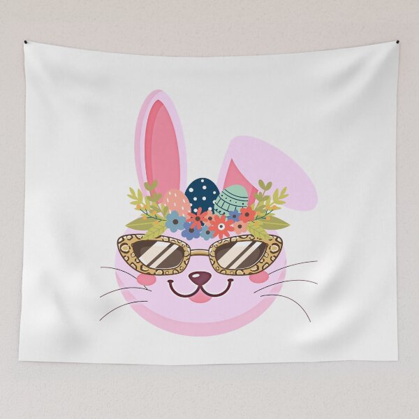 Item preview, Easter Cute Bunny Face Leopard Print Easter Basket Stuffer Girls designed and sold by Cheeeeky.