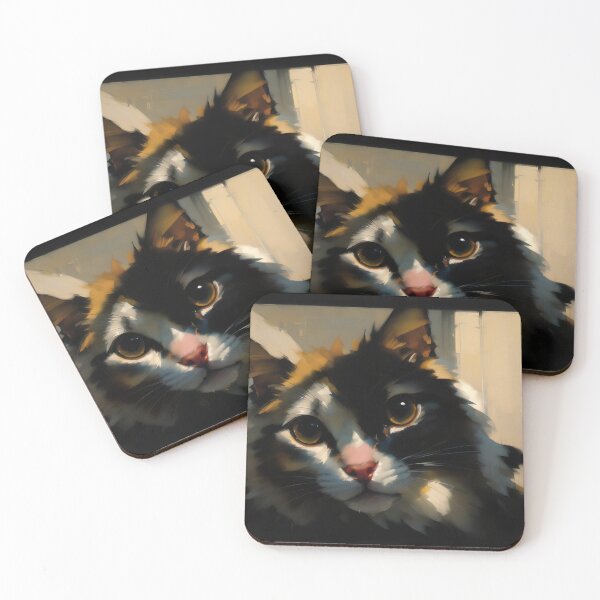 Item preview, Feline Companionship: A friendly kitty oil painting designed and sold by KH-GardenEden.