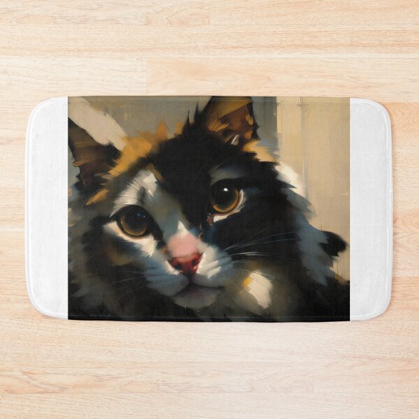 Item preview, Feline Companionship: A friendly kitty oil painting designed and sold by KH-GardenEden.