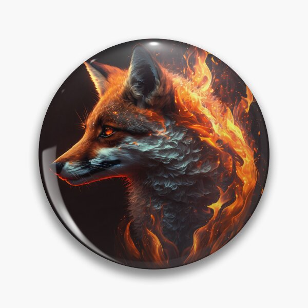 Item preview, Fox on fire, burning fox muzzle, fire fox. designed and sold by by-natiko.